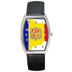 Andorra Country Europe Flag Barrel Style Metal Watch by Sapixe