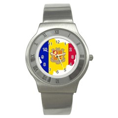 Andorra Country Europe Flag Stainless Steel Watch by Sapixe