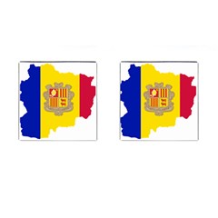 Andorra Country Europe Flag Cufflinks (square) by Sapixe