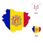 Andorra Country Europe Flag Playing Cards Single Design (Heart) Front