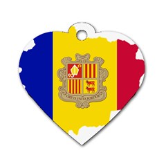 Andorra Country Europe Flag Dog Tag Heart (one Side) by Sapixe