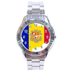 Andorra Country Europe Flag Stainless Steel Analogue Watch by Sapixe