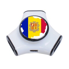 Andorra Country Europe Flag 3-port Usb Hub by Sapixe