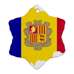 Andorra Country Europe Flag Ornament (snowflake) by Sapixe