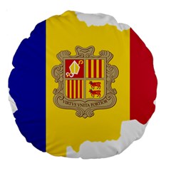 Andorra Country Europe Flag Large 18  Premium Round Cushions by Sapixe