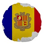 Andorra Country Europe Flag Large 18  Premium Round Cushions Front