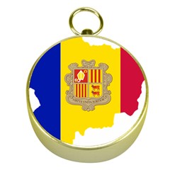 Andorra Country Europe Flag Gold Compasses by Sapixe