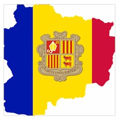 Andorra Country Europe Flag Large Satin Scarf (square) by Sapixe