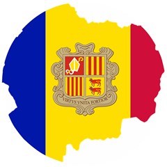 Andorra Country Europe Flag Wooden Puzzle Round by Sapixe