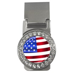 America Usa United States Flag Money Clips (cz)  by Sapixe