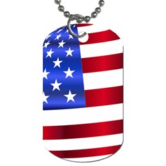 America Usa United States Flag Dog Tag (one Side) by Sapixe