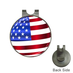 America Usa United States Flag Hat Clips With Golf Markers by Sapixe