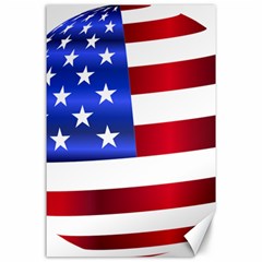 America Usa United States Flag Canvas 24  X 36  by Sapixe