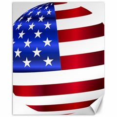 America Usa United States Flag Canvas 11  X 14  by Sapixe