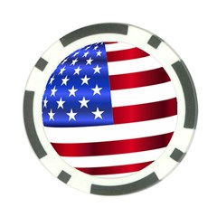 America Usa United States Flag Poker Chip Card Guard by Sapixe