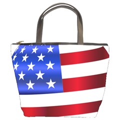 America Usa United States Flag Bucket Bag by Sapixe