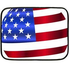 America Usa United States Flag Double Sided Fleece Blanket (mini)  by Sapixe