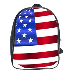 America Usa United States Flag School Bag (large) by Sapixe