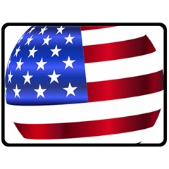 America Usa United States Flag Double Sided Fleece Blanket (large)  by Sapixe