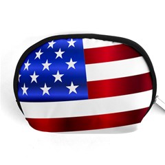 America Usa United States Flag Accessory Pouch (medium) by Sapixe