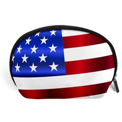 America Usa United States Flag Accessory Pouch (large) by Sapixe