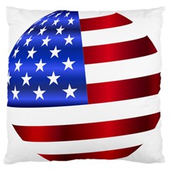 America Usa United States Flag Large Flano Cushion Case (one Side) by Sapixe