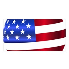 America Usa United States Flag Satin Shawl by Sapixe