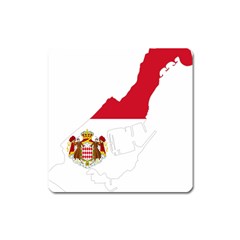 Monaco Country Europe Flag Borders Square Magnet by Sapixe