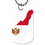 Monaco Country Europe Flag Borders Dog Tag (Two Sides) Front