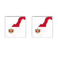 Monaco Country Europe Flag Borders Cufflinks (square) by Sapixe