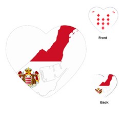 Monaco Country Europe Flag Borders Playing Cards Single Design (heart) by Sapixe