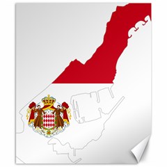 Monaco Country Europe Flag Borders Canvas 8  X 10  by Sapixe