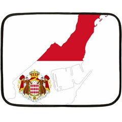 Monaco Country Europe Flag Borders Fleece Blanket (mini) by Sapixe