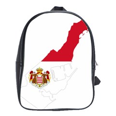 Monaco Country Europe Flag Borders School Bag (large) by Sapixe