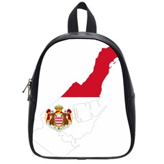 Monaco Country Europe Flag Borders School Bag (small) by Sapixe