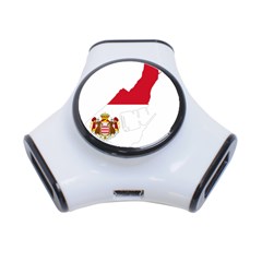 Monaco Country Europe Flag Borders 3-port Usb Hub by Sapixe