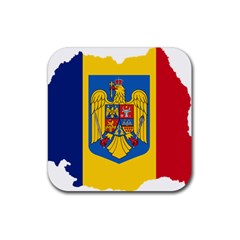 Romania Country Europe Flag Rubber Coaster (square)  by Sapixe