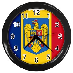 Romania Country Europe Flag Wall Clock (black) by Sapixe