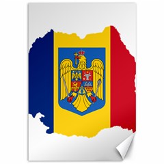 Romania Country Europe Flag Canvas 12  X 18  by Sapixe