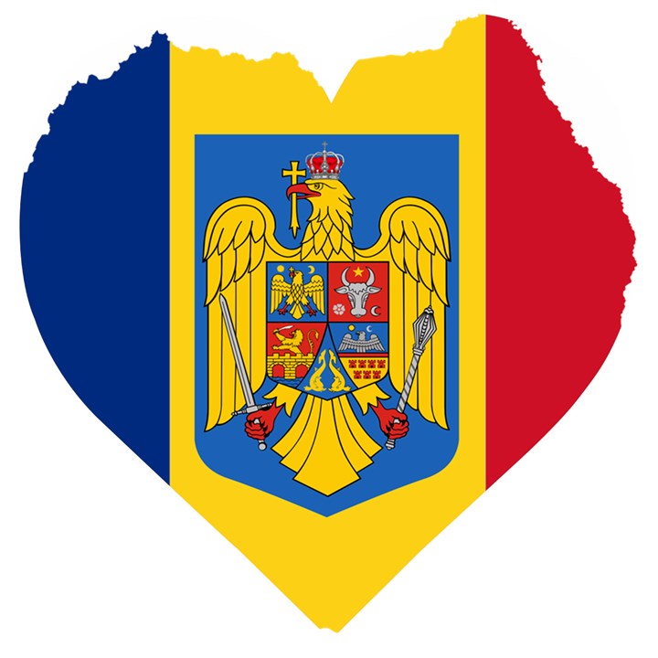 Romania Country Europe Flag Wooden Puzzle Heart