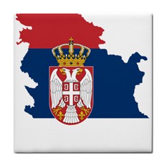 Serbia Country Europe Flag Borders Tile Coaster by Sapixe