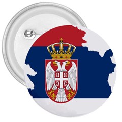 Serbia Country Europe Flag Borders 3  Buttons by Sapixe