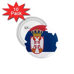 Serbia Country Europe Flag Borders 1 75  Buttons (10 Pack) by Sapixe