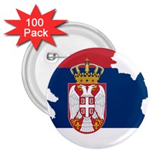 Serbia Country Europe Flag Borders 2 25  Buttons (100 Pack)  by Sapixe