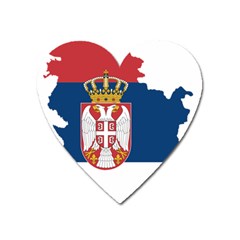 Serbia Country Europe Flag Borders Heart Magnet