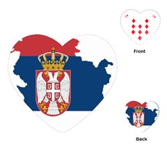 Serbia Country Europe Flag Borders Playing Cards Single Design (heart) by Sapixe