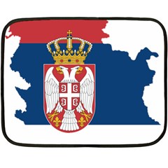 Serbia Country Europe Flag Borders Double Sided Fleece Blanket (mini)  by Sapixe