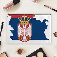 Serbia Country Europe Flag Borders Cosmetic Bag (large) by Sapixe