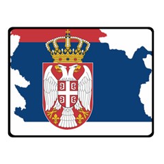 Serbia Country Europe Flag Borders Fleece Blanket (small) by Sapixe