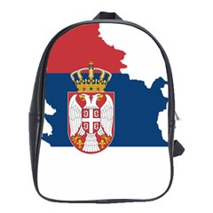 Serbia Country Europe Flag Borders School Bag (xl) by Sapixe